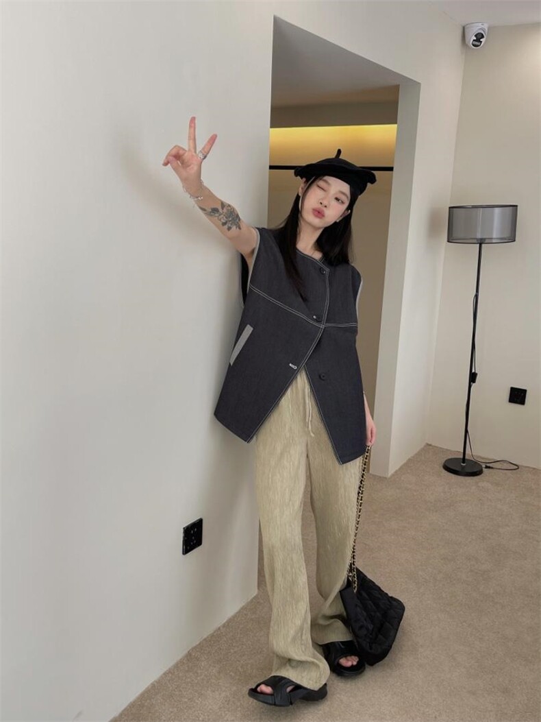 韩版马甲，女装马甲，mo cha dan