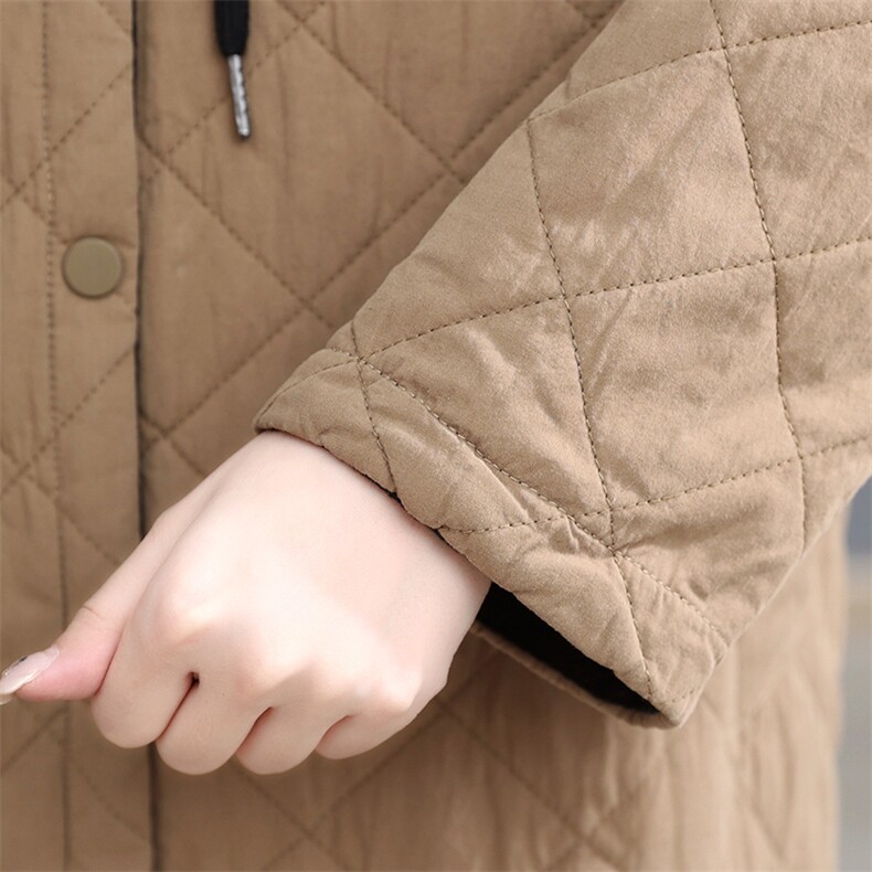 2022冬装新款韩版连帽休闲棉衣中长款外套,女装棉衣/棉服,小林双子