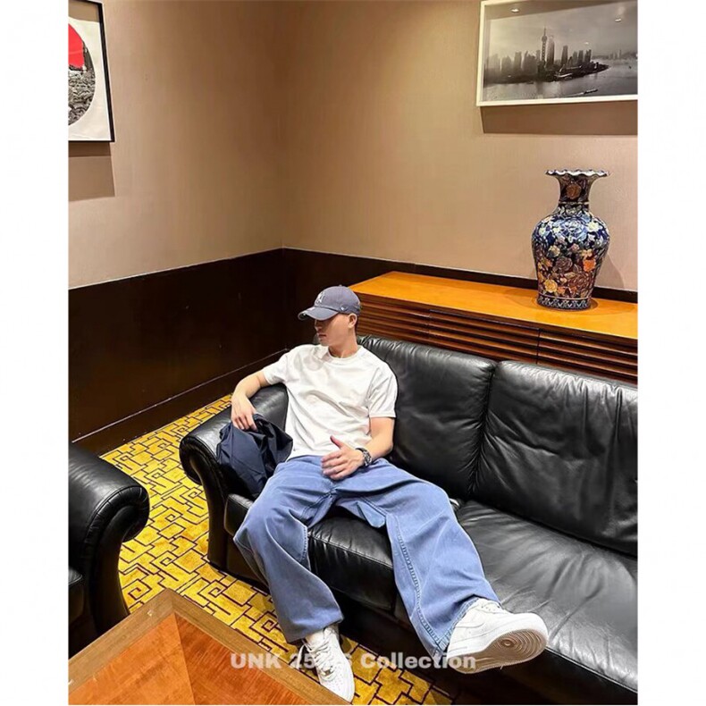 1506-1/KNZ231/P72美式复古cleanfit牛仔优雅蓝法工裤,男装休闲裤,星座1506-1