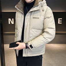 男冬季2025新款短款加厚保暖连帽外套A313-6113-P175，男装棉衣，电商A313