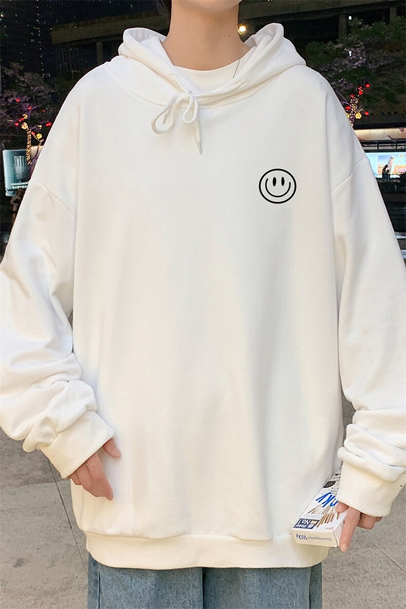 WY2224-P35纯棉连帽卫衣男大码运动帽衫宽松薄外套男,男装卫衣,电商A040