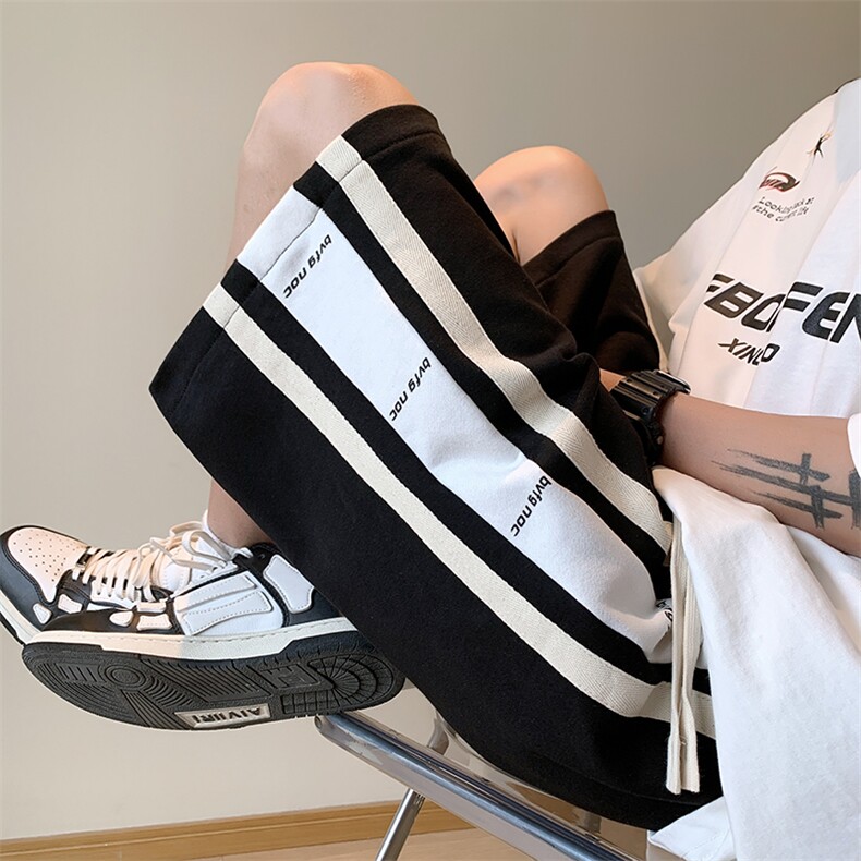 港风抖音品质大码休闲裤短裤卫裤运动裤A014-DY2150-P50控68,男装休闲裤,电商A014