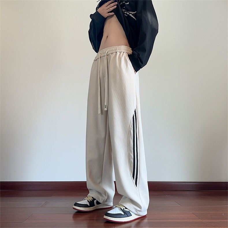青少年秋冬条纹休闲潮牌得物二开经运动裤子XZ301b-2-CK711P32,女装休闲裤,星座301B-2（原A443-1）