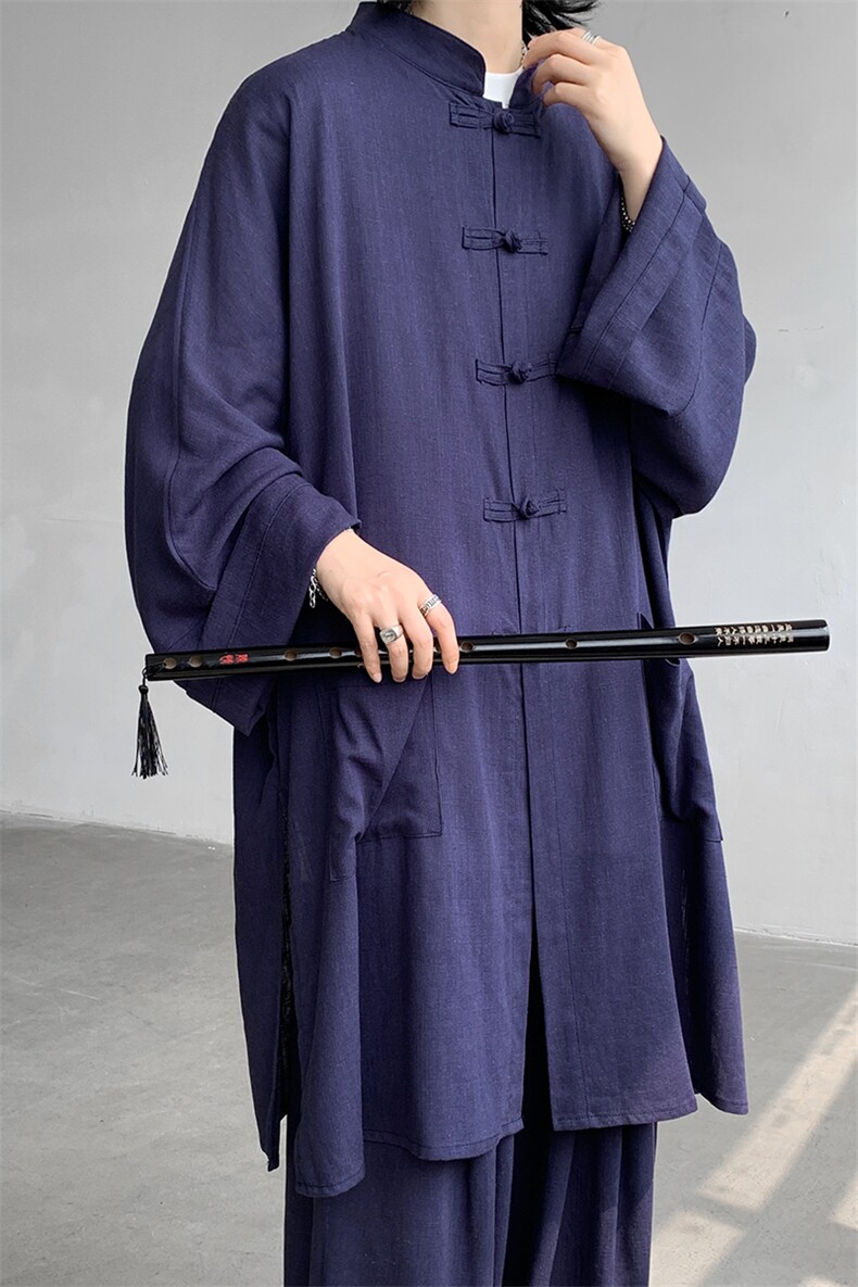 新中式加长款长袖长裤防晒TZ749-特批85上衣特批50裤子特批35,男装防晒衣,电商A059