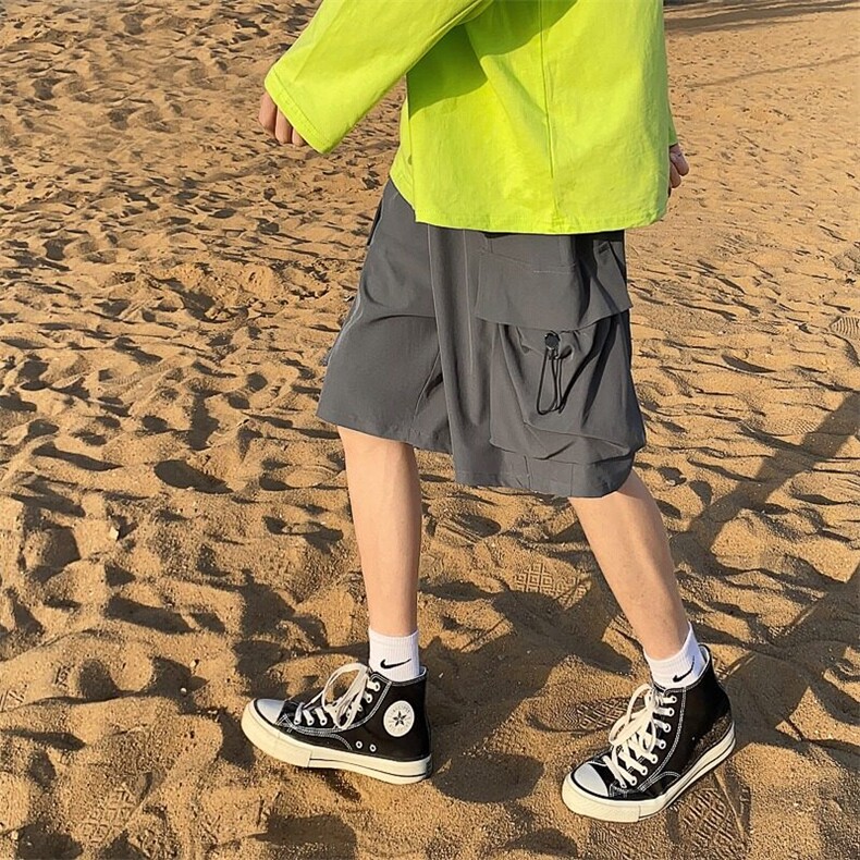短裤男夏季潮流篮球大裤衩休闲运动裤子宽松薄款五分中裤图片