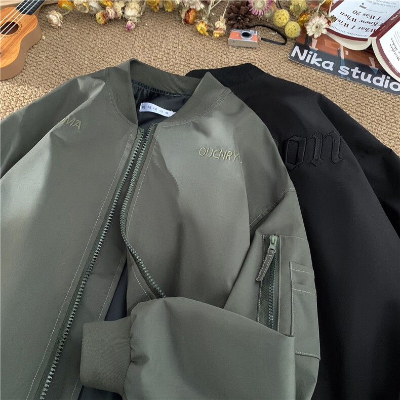 XZ809A/XS10/特P70/控11825春美式复古飞行夹克潮刺绣棒球服，男装夹克，星座809A(原222-1)