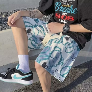 时尚新款慵懒五分休闲短裤男夏季薄款男文艺潮流原宿DA1069-P32图片