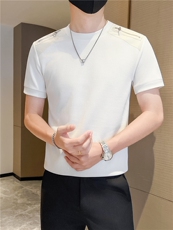 店主风秋冬季男士圆领套头短袖卫衣男时尚短T301A-1/W02/P53控75，男装T恤，星座301A-1