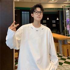 潮流外套男装新款百搭时尚青年纯色卫衣港风圆领流行套头W64/P48，女装短外套，星座506