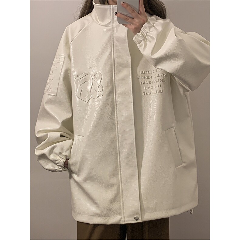 2026中性风鳄鱼纹钢印图案设计大码M-5XL潮流休闲夹克JK77749P95，男装夹克，星座227-7