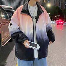 JK121  2023秋季大码港风渐变双面穿夹克外套109-JK121-P80图片