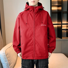 冲锋衣连帽夹克男宽松落肩纯色上衣外套DSA157B-JK727-P58，男装夹克，电商A157B
