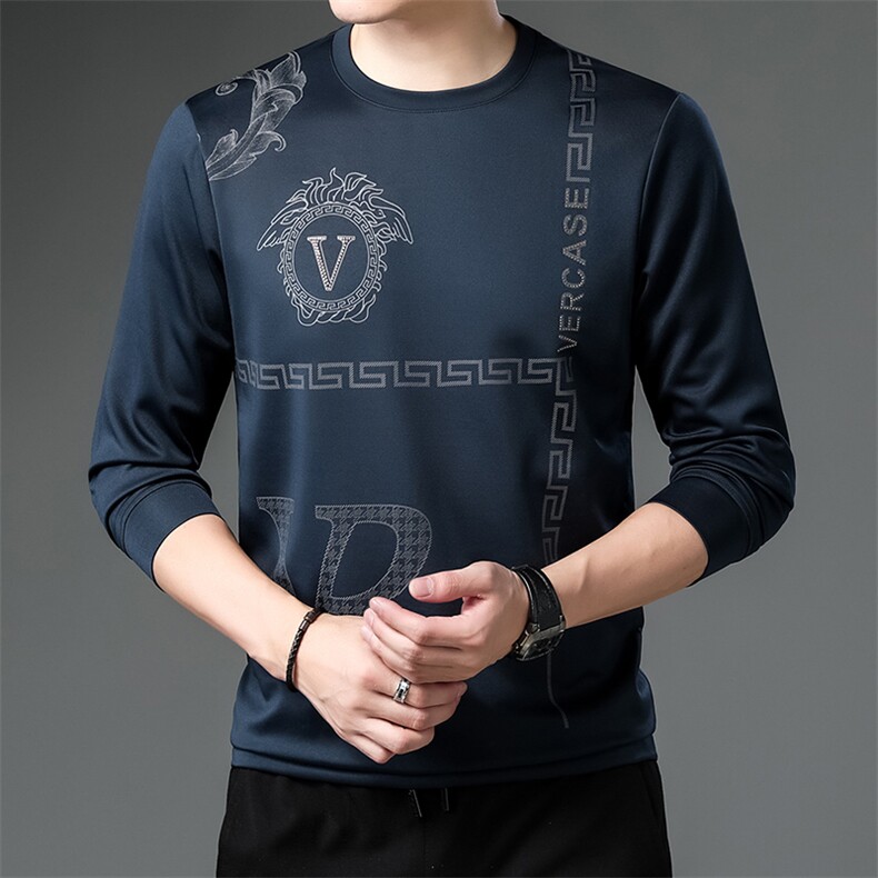 CE675钱塘2020-2中年男士春秋薄款时尚休闲简约长袖T恤货稳P32,男装T恤,钱塘207-2