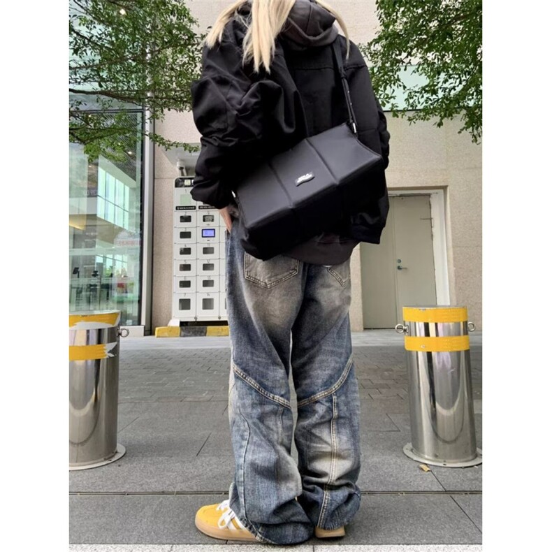 美式复古水洗cleanfit渐变拼接牛仔裤直筒休闲裤子K61246-P52网图,男装牛仔裤,电商B245