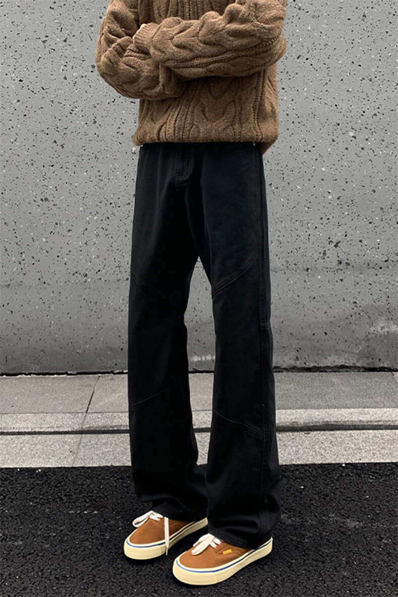 2025秋季新款外景美式纯棉微喇长裤M-5XLGK251034-特P35,男装休闲裤,电商A022