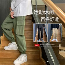 潮流百搭2021休闲工装大口袋九分裤1289-特批：40,男装休闲裤,星座718-1