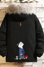 MM48014-P130冬季大毛领衣男士大码加厚袄男服砖墙挂拍，男装棉衣，电商A040A