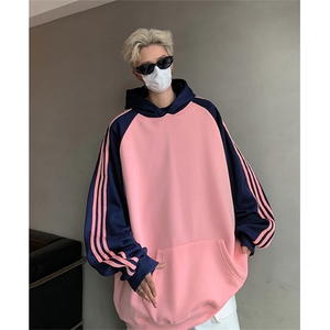 抖音得物高品质重磅全棉二开支持退换 360克插肩织带连帽卫衣CM08图片