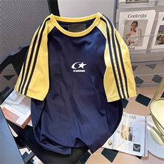 黄袖拼藏青