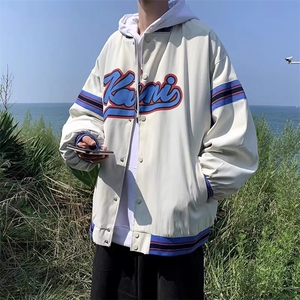 2025棒球服外套男春季美式夹克ins潮牌休闲运动高街衣服JK08842图片