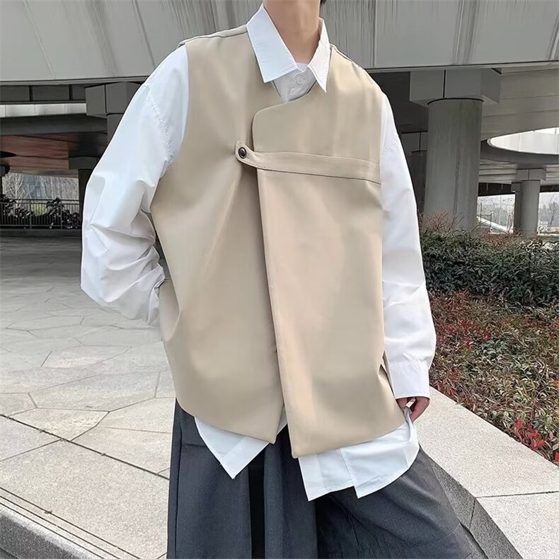 2024春季男装高级感西装马甲男款设计感坎肩背心外套男 W7175-P42图片