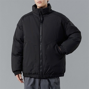 现货冬季美式休闲加厚雪山外套夹克立领纯色三防户外工装棉服图片