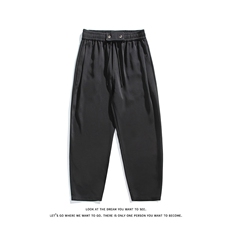 大码潮流高级感小直筒垂坠感冰丝休闲裤西裤K8549-P33【特价】，男装西裤，电商A007