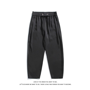 大码潮流高级感小直筒垂坠感冰丝休闲裤西裤K8549-P33【特价】图片