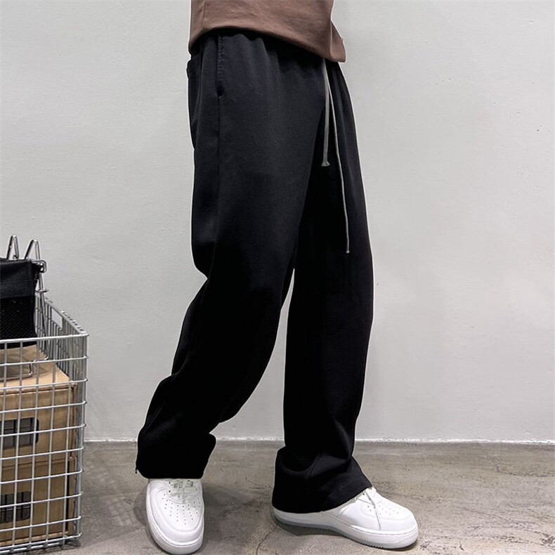 水洗扎染脏脏直筒裤重磅做旧宽松拉链阔腿裤A329-K19-P60,男装休闲裤,电商A329
