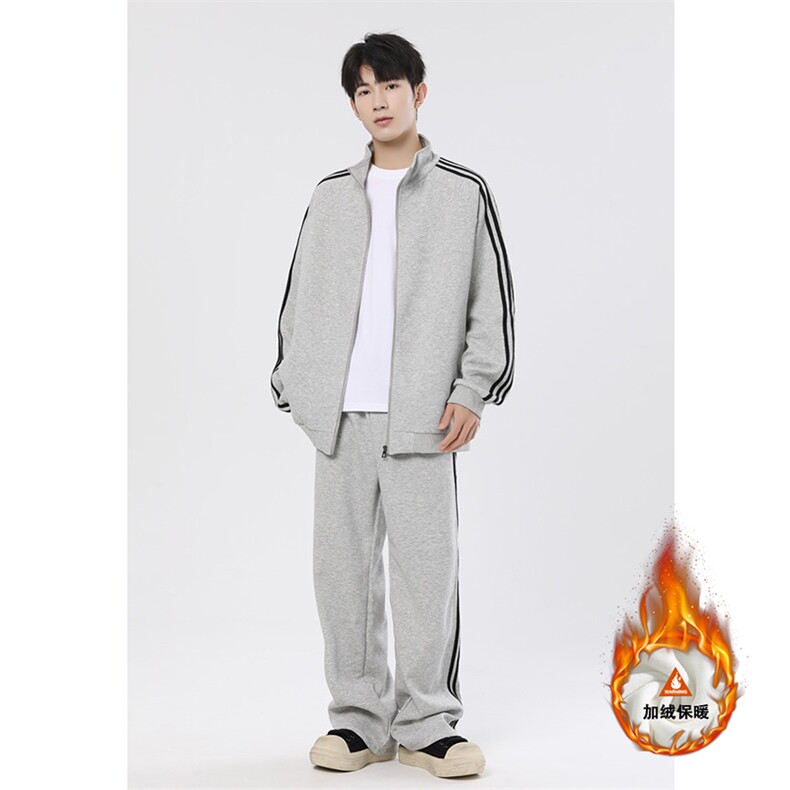加绒加厚开衫卫衣运动套装WJ4632-特P58控108/KJ8565-特P45控88,男装休闲套装,电商A007