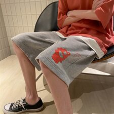 夏季宽松直筒印花短裤运动休闲五分裤男XZ707-KZ13-35，男装休闲裤，星座707