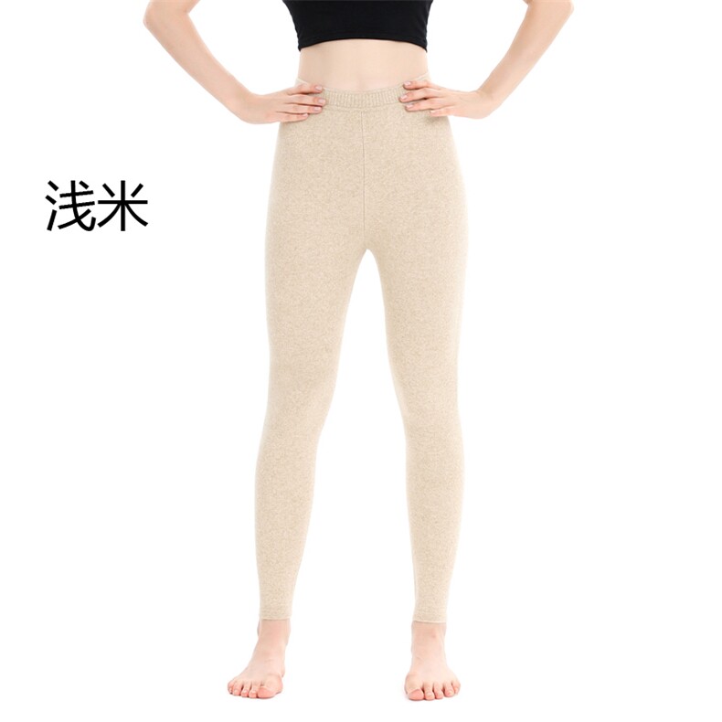 山羊绒女士羊绒加厚裤高腰秋冬保暖，女装打底裤，金牧歌羊绒裤