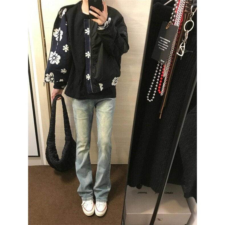 bomber飞行员夹克男短款小众提花外套cleanfit高街vibe美式棒球服图片