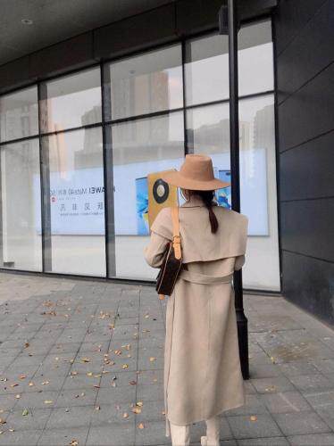 长款披肩羊绒大衣气质款SML，女装，尚映