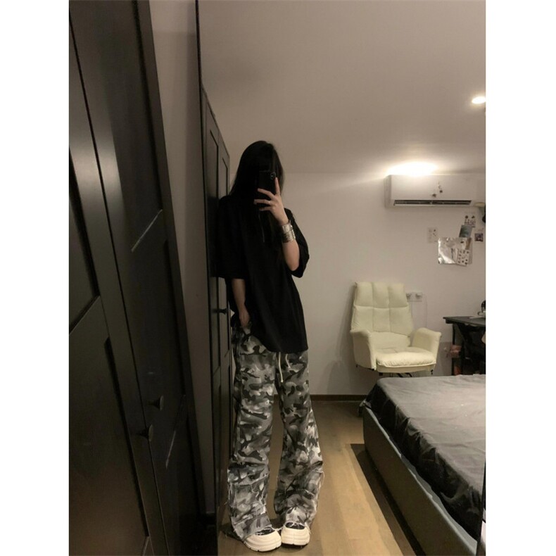 【有货】迷彩工装裤男款直筒宽松破坏感帆布裤子N0089LL-特P55,男装工装外套,星座1007（原301D）