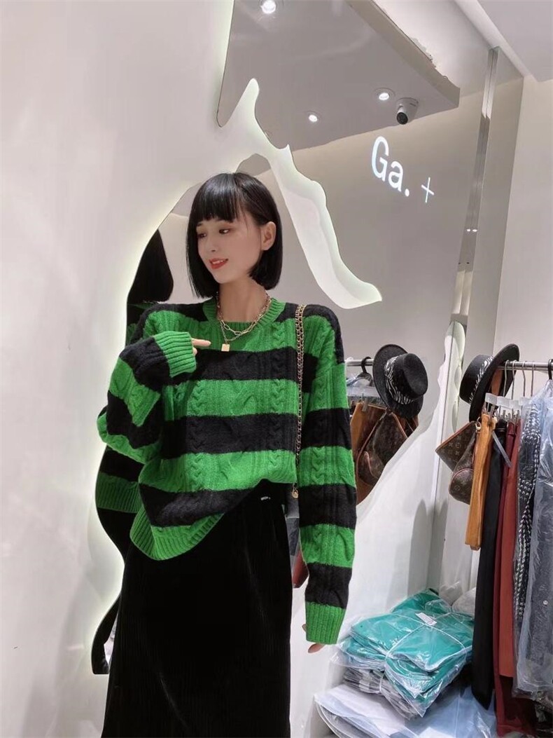 彩条毛衣，女装针织衫/毛衣，TANG.+