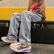 简约牛仔裤青春流行慵懒长裤潮新款夏季男气质WH88-P48，男装牛仔裤，星座1109-3
