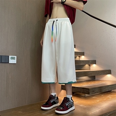 夏季新款潮牌痞帅七分裤男薄款宽松休闲直筒短裤现货K8028-P36，男装牛仔裤，星座512-3