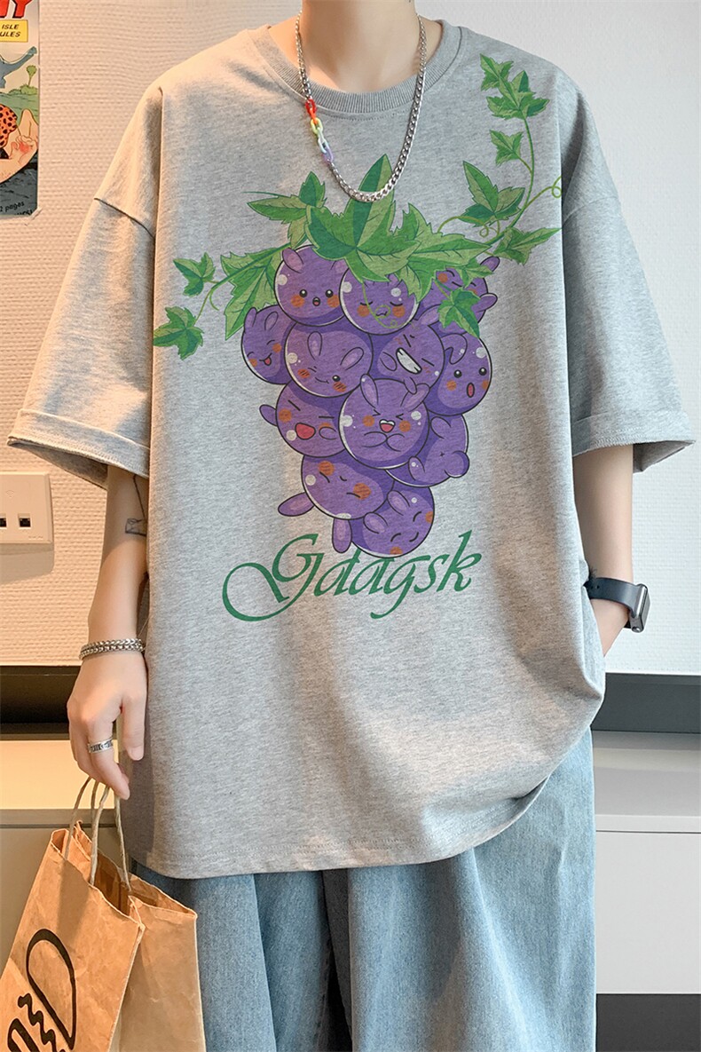 已注册/夏季内景日系大码宽松短袖T恤男潮百搭打底衫DT00594/P25,男装T恤,电商B316