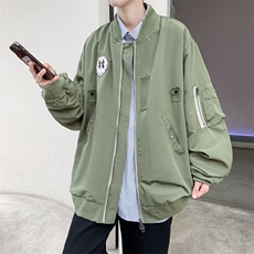 2024秋冬港风休闲夹克韩版ins运动立领衣服开衫外套男W6501-P62，男装夹克，星座512-2