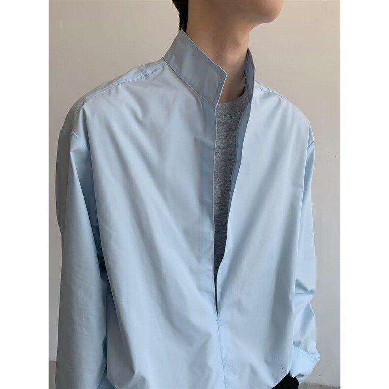 潮流ins新款百搭高质量假两件衬衫气质原宿文艺慵懒CY1252-P43,男装衬衫,星座412-1