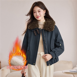 现货！现货！2025冬季女装新款加绒加厚棉衣棉服图片