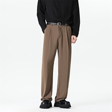 新款男士冰丝休闲裤直筒简洁长裤男士小西裤，男装西裤，星座1107-1