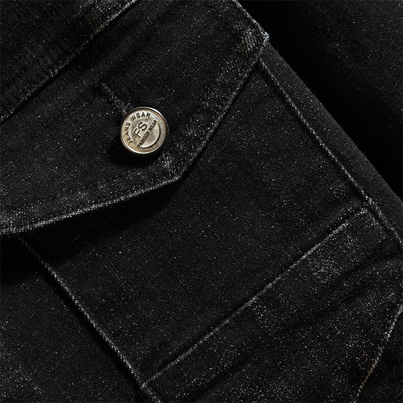 牛仔外套男韩版潮流修身弹力春秋休闲修身男士夹克牛仔衣8196-P85,男装夹克,电商A318