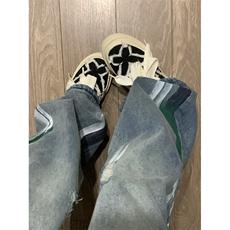【网图有货】油漆泼墨涂鸦牛仔裤美式高街hiphop裤子KNZ01LL-P48，男装牛仔裤，星座1007（原301D）