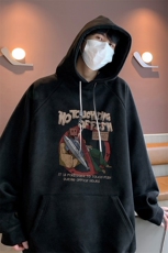 已注册港风抖音直播得物品质宽松麂皮绒连帽卫衣W6009P48，男装卫衣，电商C408-1(原B339-1)