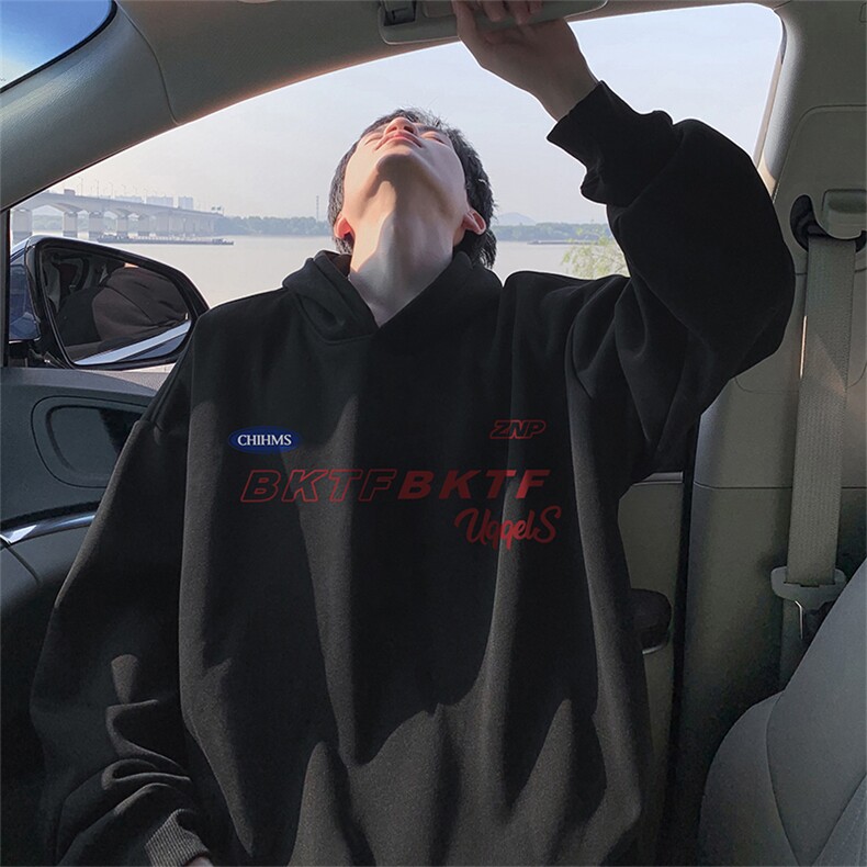 抖音得物供货可提供视频秋冬重磅美式宽松连帽卫衣WKD06,男装卫衣,电商A486