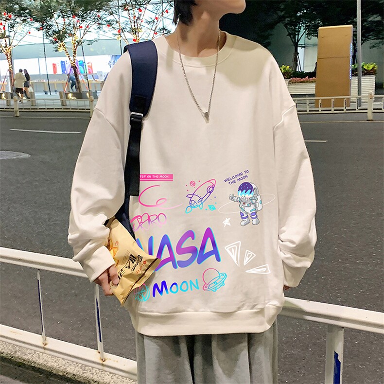 S6186-P28加绒款-P33秋季圆领卫衣男大码韩版宽松长袖外套,男装卫衣,电商A040