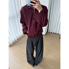 老钱风miu系格纹双层领假两件夹克外套W1771/特P70，男装夹克，电商B350