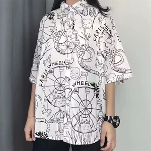 113-P23 短袖花衬衫海南岛服沙滩服三亚夏威风图片